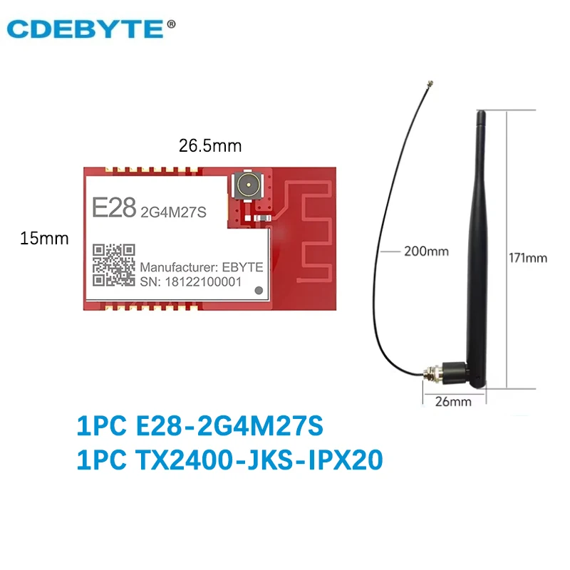 SX1281 LoRa BLE Development Board With PCB Antenna Small SMD 2.4GHz Wireless Module Long Range CDEBYTE E28-2G4M27S