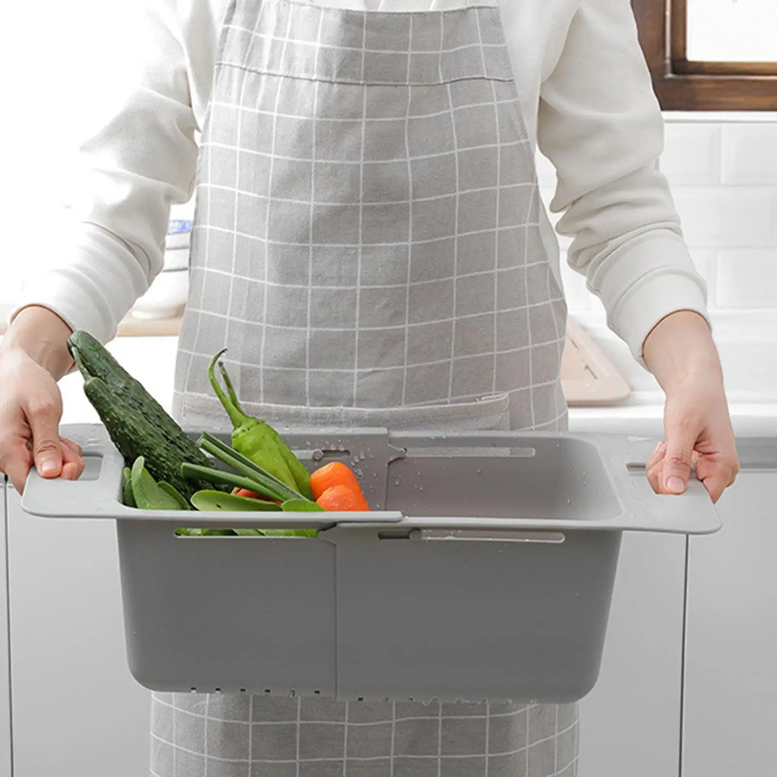 

Дуршлаг над раковиной, выдвижной сушильник, корзина для мытья овощей для помидоров, фруктов, макарон, овощей, еды, кухонная морозильная камера, раковина