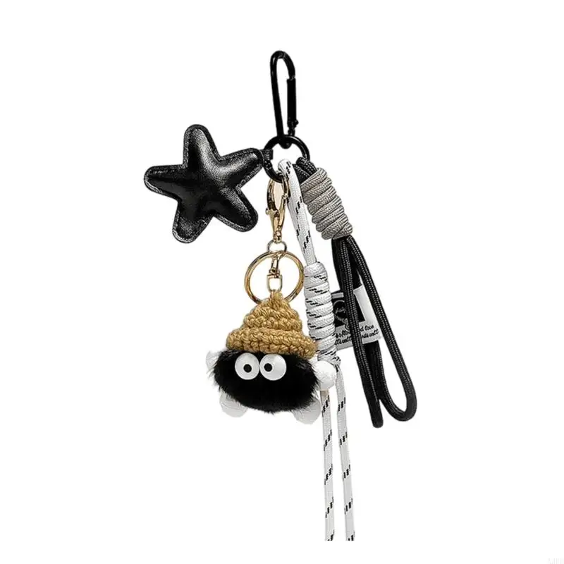 

Bag Charm Pendant Keyring Star Doll Braided Rope Keychain Bag Charm for Backpack Purse Handbag Decoration