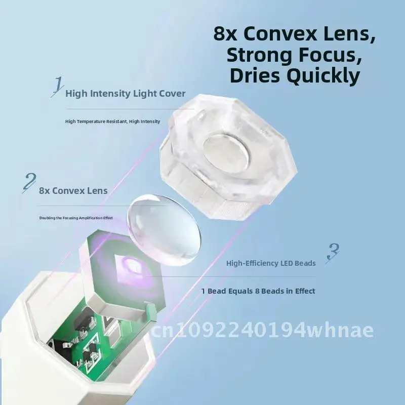 ハンドヘルドデジタルディスプレイネイルアートランプミニ光線療法ベーキングランプネイルプレート用電力貯蔵一言制御