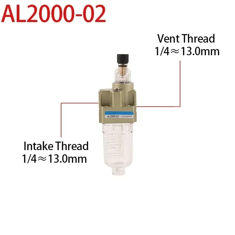 AL2000-02 Bron Behandelingseenheid Pneumatische Smeerolie Mistlucht Olieboiler Pneumatische Filter G1/4 "Poort Pneumatische Compressor