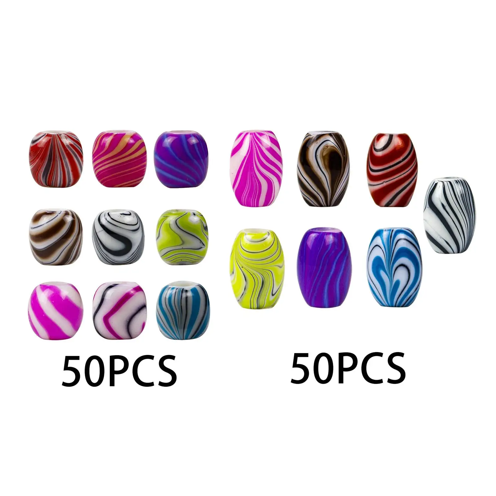 50x ผมถักเปียลูกปัดถักเปียผมแหวนลูกปัดพลาสติกแหวนผมสําหรับ Braids