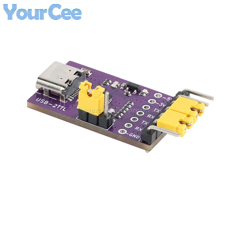 2pcs/1pc USB to 2 Channel Way TTL Serial Port Module Type-C 3Mbps High Speed CH342 Chip Communication Conversion Module