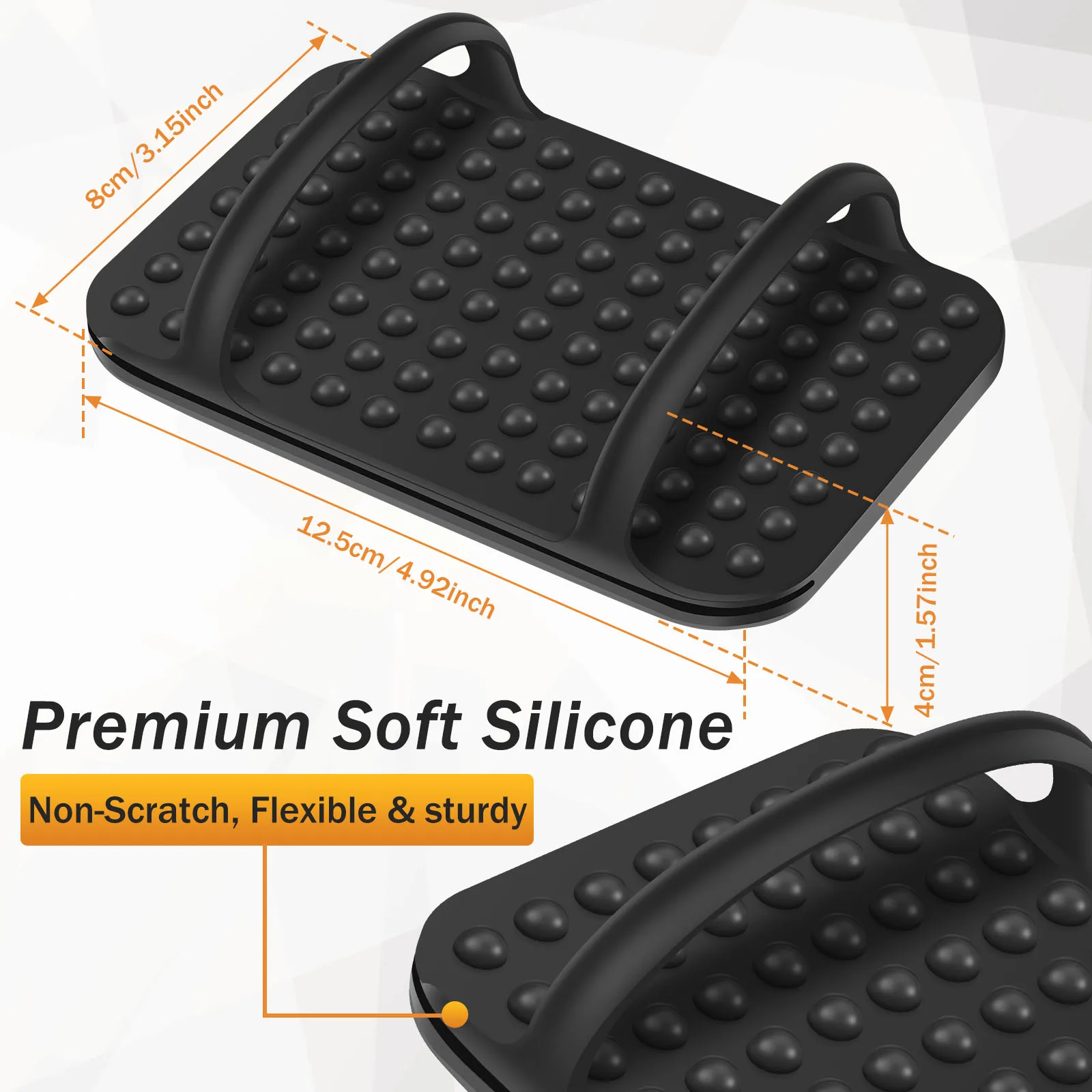 1/2/4Pcs Silicone Power Adapter Holder with Adhesive Promoter Under Desk Universal Power Adapter Holder for Home and Office