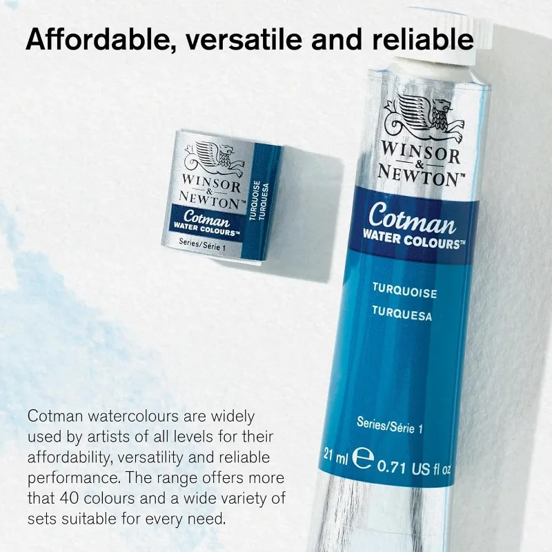 8ml/21ml Winsor & Newton Cotman Watercolor Paint High Quality, Yet Affordable, Delivering Trusted Performance Good Transparency