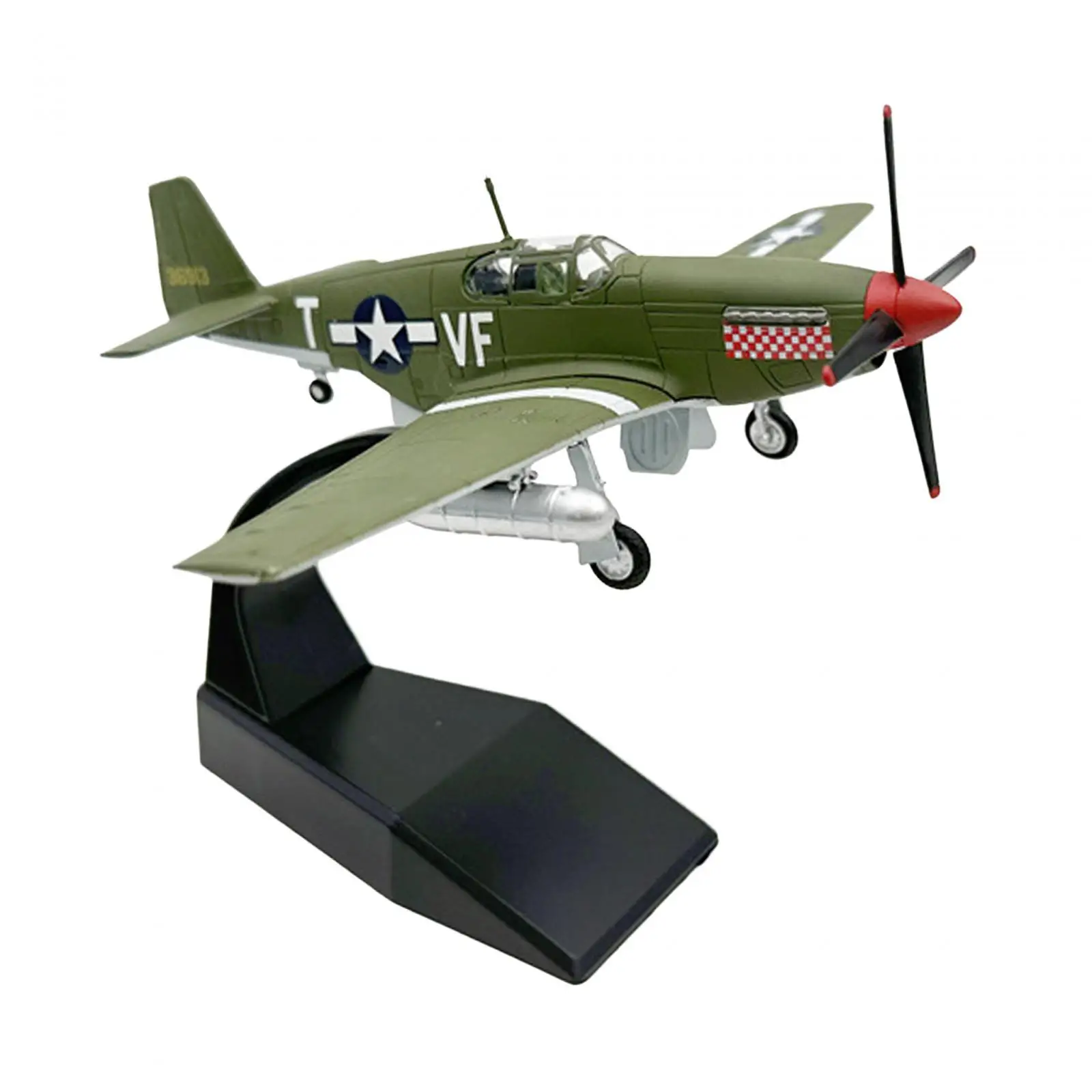 

Alloy 1/72 P51 Airplane Model Desktop Decoration Souvenir Gift Collection Aircraft for Office Bookshelf Living Room Cafe Bar