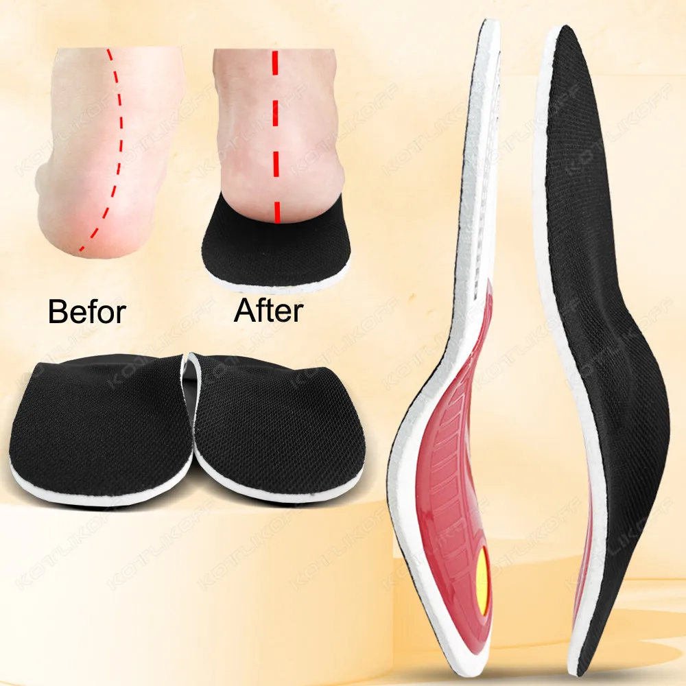 

Unisex Lightweight Orthopedic Insoles Sports Arch Support Flatfoot For Feet Comfortable Working Running Shock Absorbing Shoe Pad