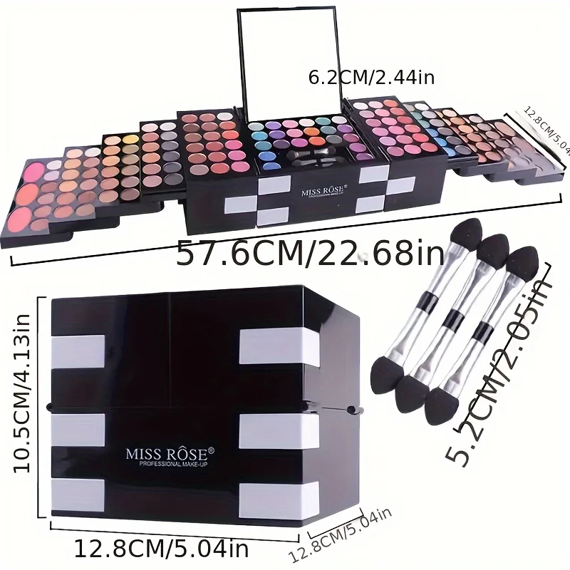 142-color eye shadow, 3-color blush, 3-color eyebrow powder makeup set, makeup artist\'s special makeup