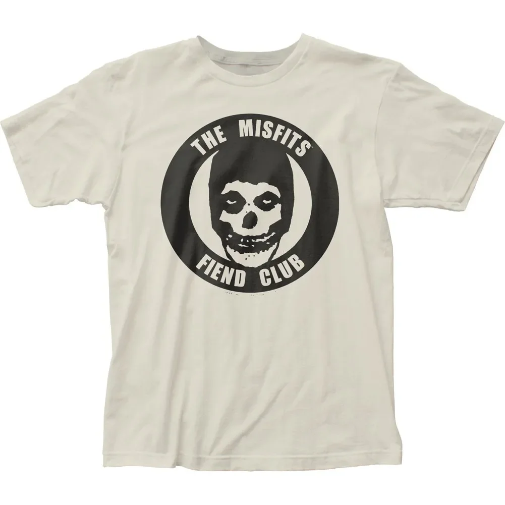 Misfits Fiend Club White Mens T Shirt Music Classic Concert Rock Band Natural