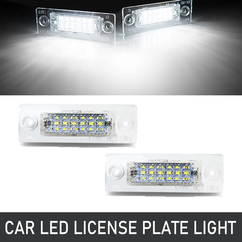 

12V LED Car License Number Plate Light Lamp No Error For VW Touran Golf Caddy Jetta MK5 T5 Passat Cimousint SKODA Superb Auto