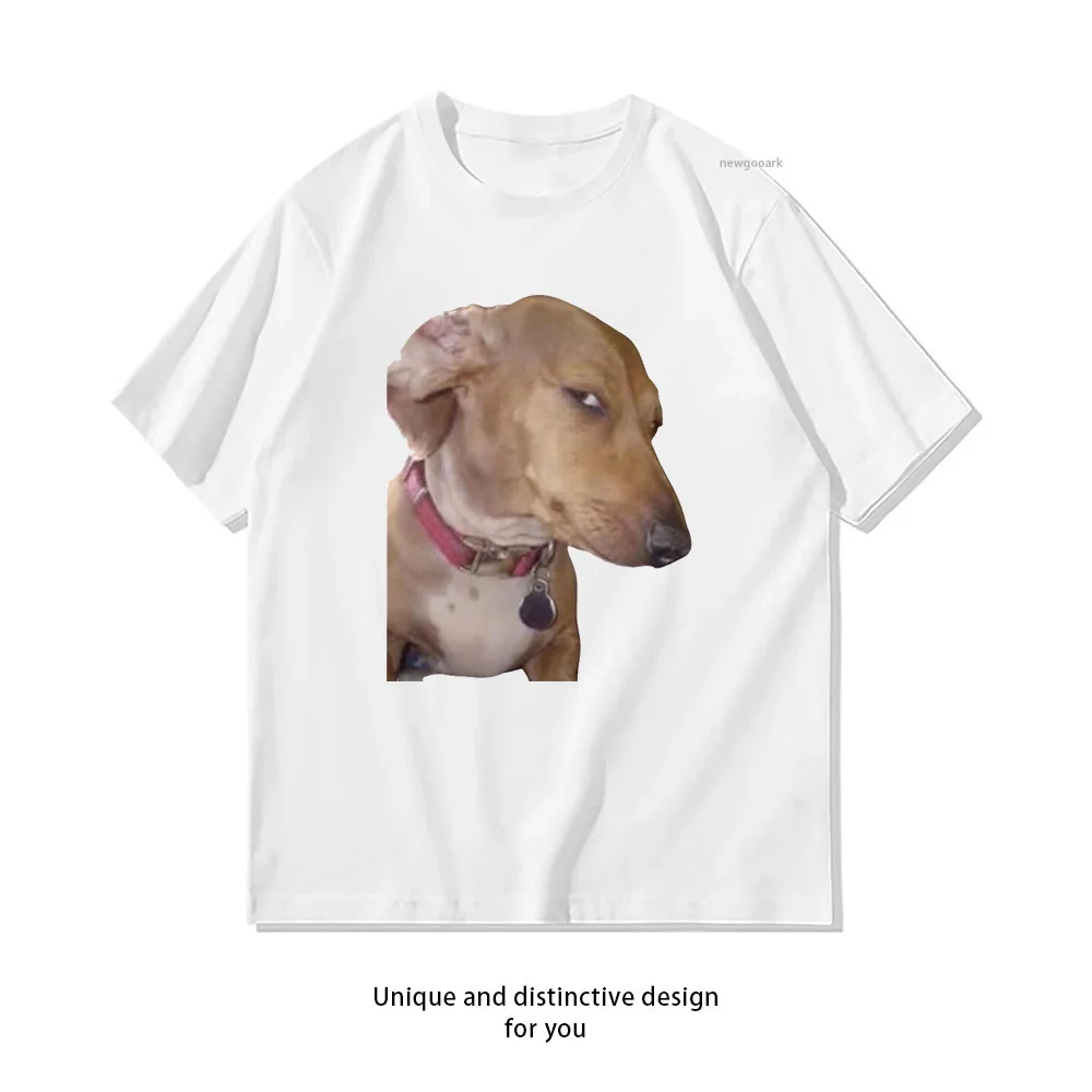 Side eye dog meme T-Shirt woman man summer cotton graphic t shirts Adult streetwear camisetas tops tee Short-sleev