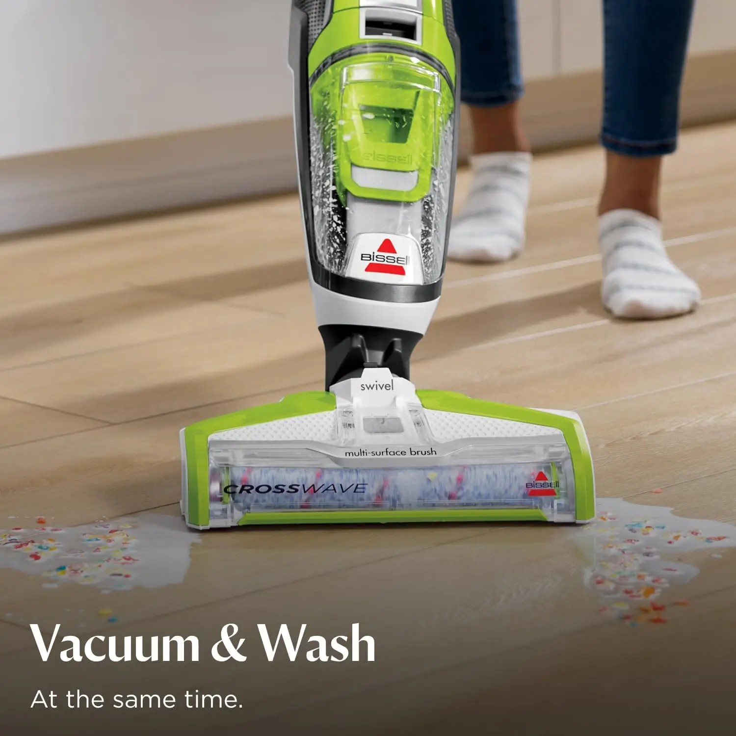 Crosswave Turbo Vacuum Mop All in One Wet and Dry Vac Combo Hard Floor & Area Rug Cleaner, 3888A | Turbo suction for deep cleani