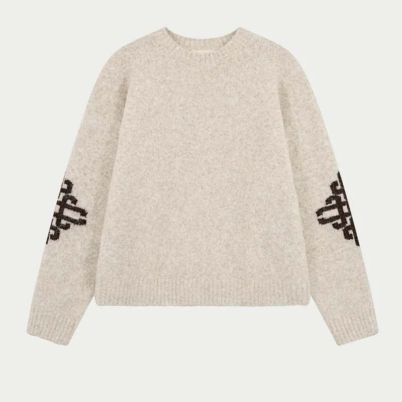 2025 Nuovo Y2K Harajuku Stile Gotico Marchio di Moda Design Lettera Stampata Maglioni Casual da Uomo e da Donna