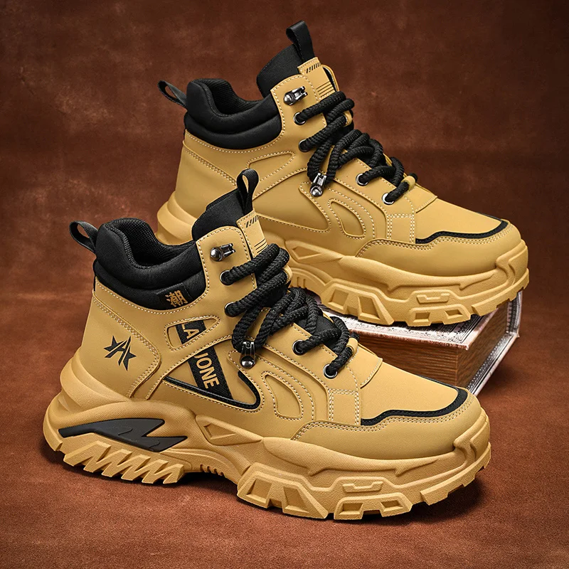 

Мужская обувь, новинка 2025, осенняя модная брендовая мужская обувь Torre на толстой подошве, повседневная светоотражающая спортивная обувь для бега, модная обувь