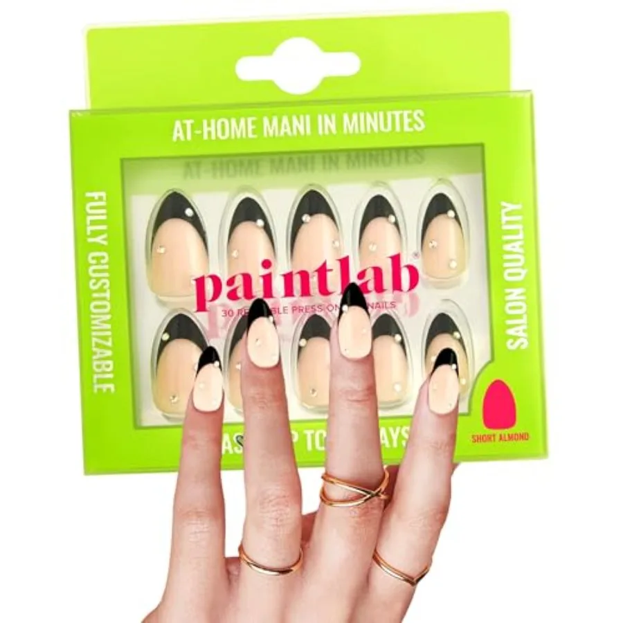 

Glam Noir 30Piece PressOn Nails Manicure Kit for Instant FullSize Nail Transformation at Home or OntheGo Includes LongLasting F