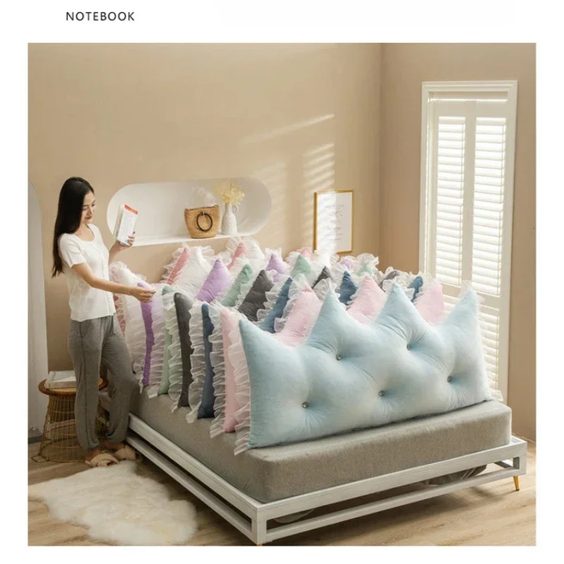 1PC Tatami Reading Pillow Headboard Elvet Bed Back Headboard Backrest Pillow Bedroom Soft Girl Bedroom Cushion Decor Cute Pillow