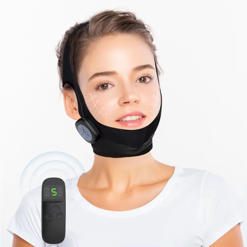 Household EMS Facial Lifting Strap V‑Shape Face Contouring Belt for Double Chin Skin Tightening Beauty Care Instrument