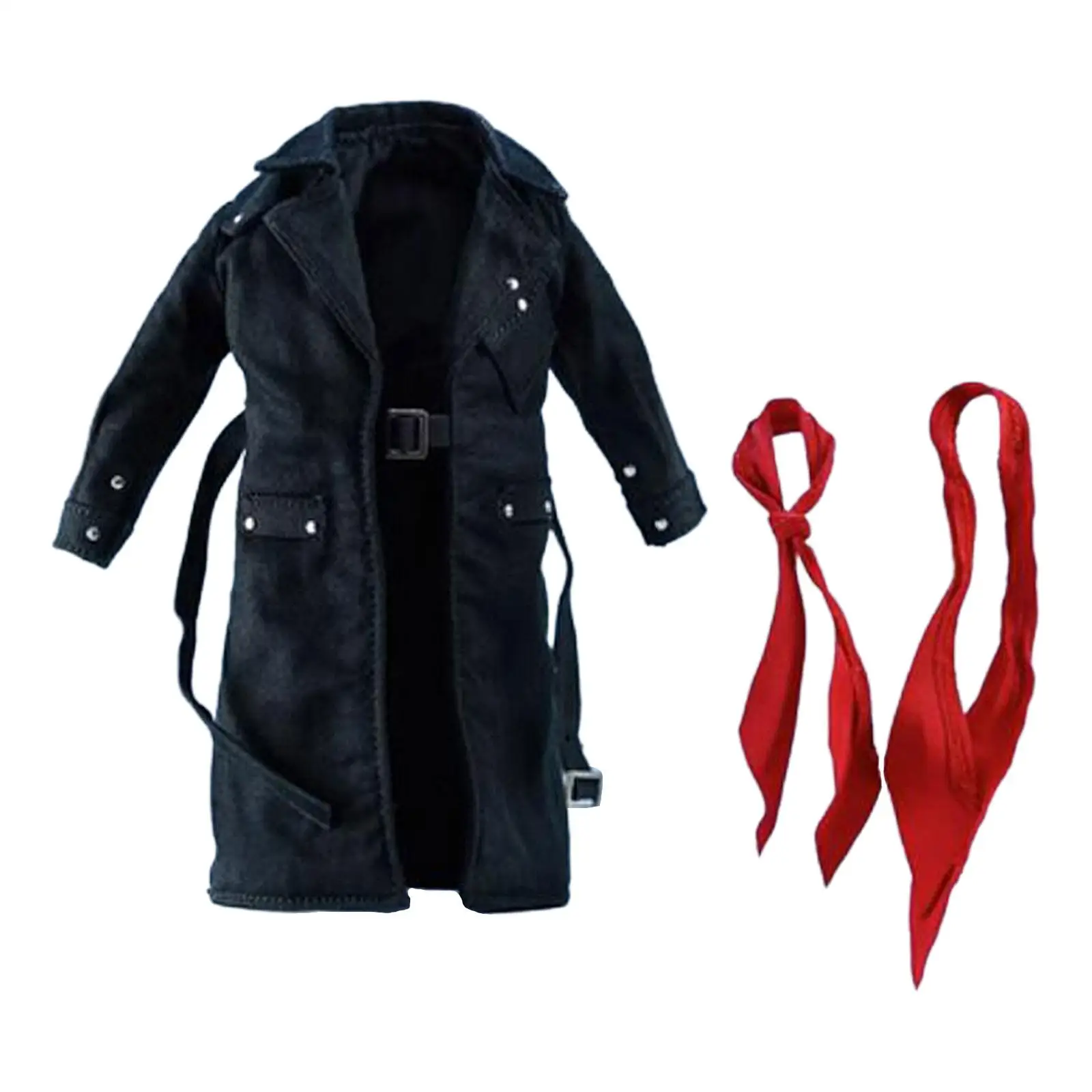 1:12 Scale Miniature Trench Coat Male Figure Coat for 6inch Male Figures