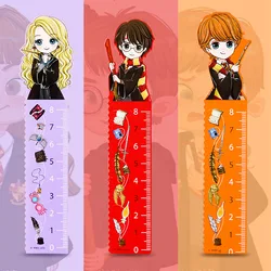 Harry Potter Ruler Hogwarts Kawaii Cartoon Characters Hermione Malfoy Movie Peripherals Student School Stationery Bookmarks Gift