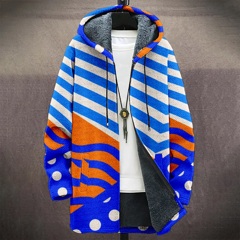 

Яркое пальто с капюшоном в этническом стиле, солнечные лица, геометрические узоры, уютная плюшевая уличная одежда, теплая уютная осенне-зимняя верхняя одежда