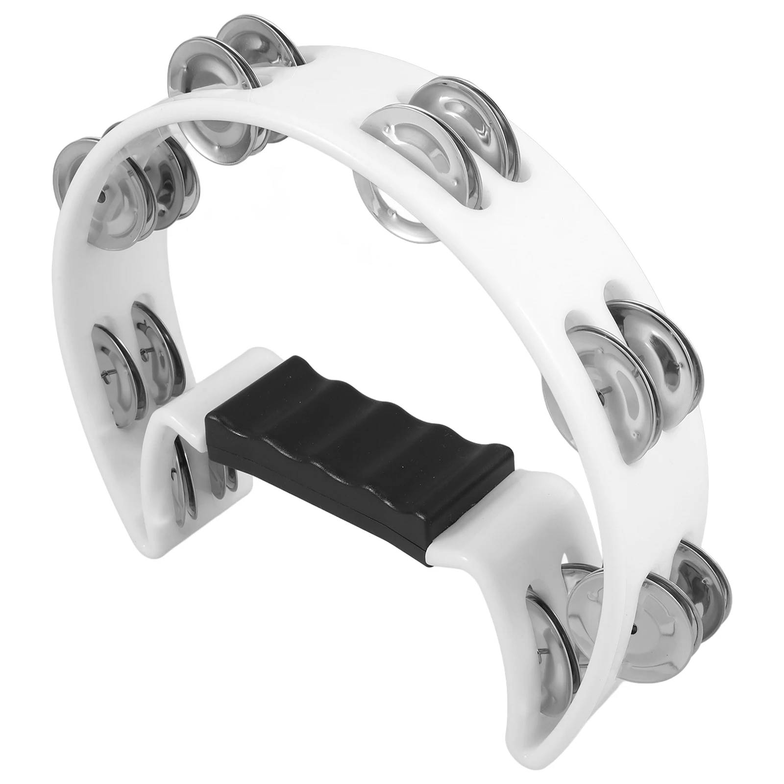 ホワイトタンバリン小道具パーティー KTV バー楽器子供大人手持ちパーカッションドラムおもちゃ安全な材料楽しい