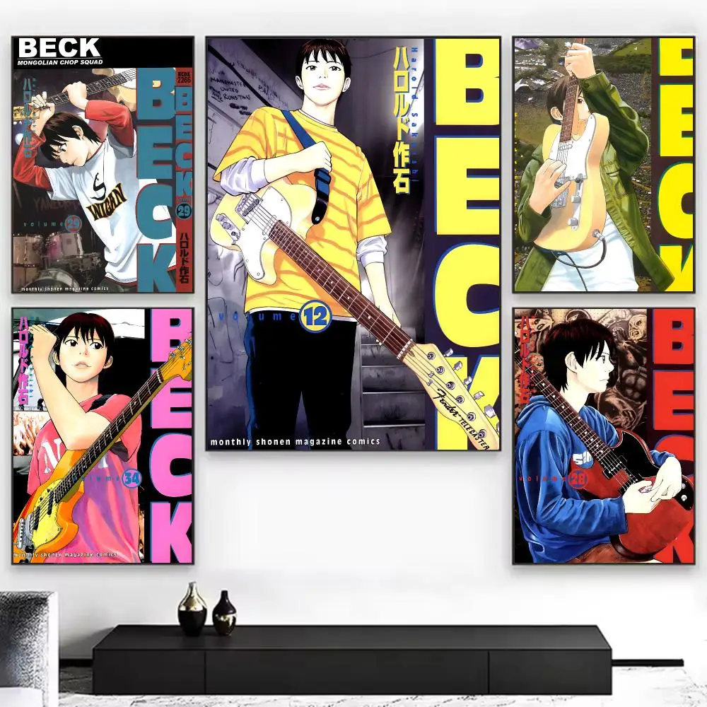 Music Anime B-beck Mongolian Chop Squad Poster Chic Aesthetic Self-Stick Wall Poster Bedroom & Dorm Room Decor
