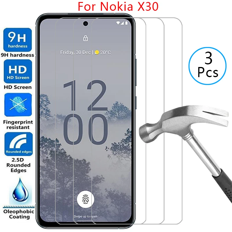 screen protector tempered glass for nokia x30 phone case on nokiax30 x 30 30x 5g back cover 360 protective coque bag cas x30case