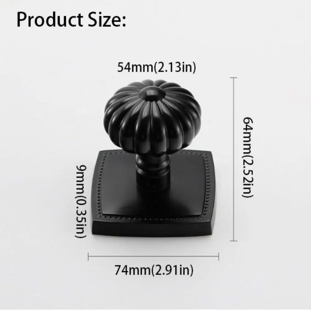 سبائك الزنك قفل الباب غير مرئية لسان واحد النحاس على الوجهين قفل المغناطيسي اليقطين شكل اليقطين قفل صامت الباب الفرنسي #6