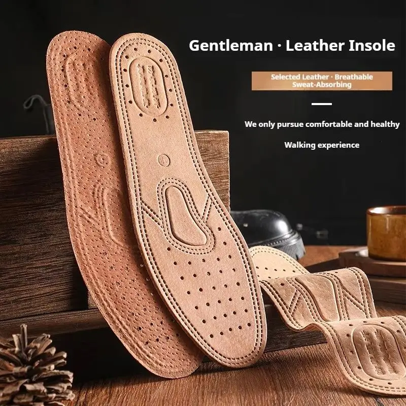 1/3 Paar atmungsaktive Deodorant-Sport-Casual-Leder-Einlegesohlen aus Rindsleder, Schuheinlegesohle für Männer und Frauen, für Füße, hochwertige flache Schuhe, Sohle