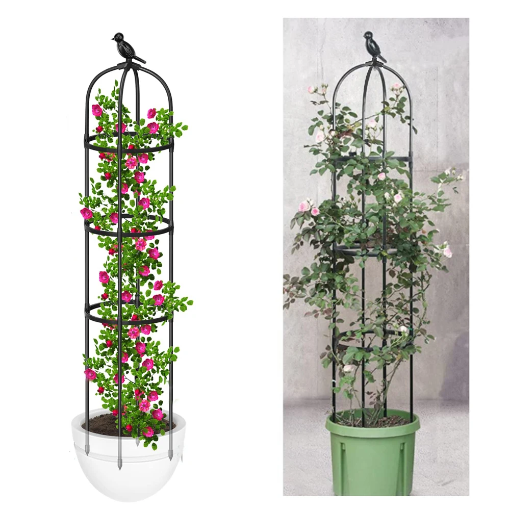 Planta de escalada treliça jardim suporte de tomate gaiolas para flores plantas quadro suporte treliça escalada diy flor videiras pote suporte