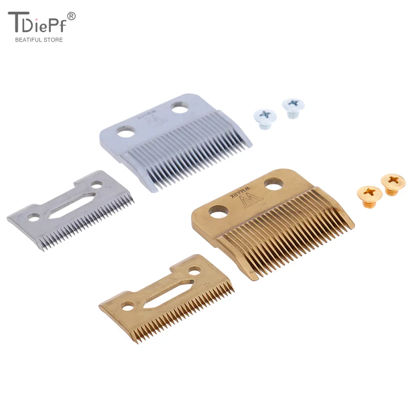 

1set Professional Golden Blade With Golden Screws Hair Clipper Blade High Carton Steel Clipper Accessories Screws
