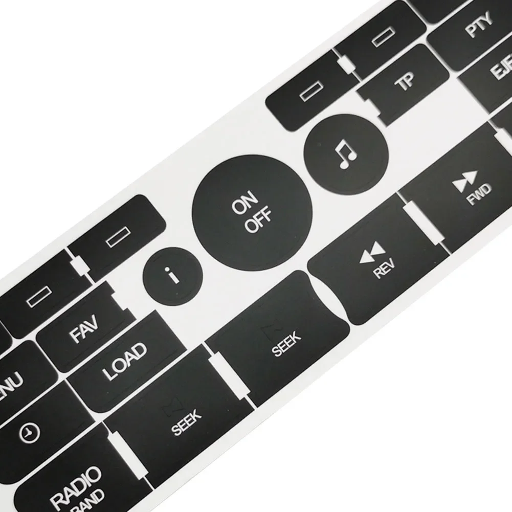 

For Saab 93 95 2007-2009 Stereo Radio Button Repair Decals Stickers Replacement Overlay for Control Panel Buttons