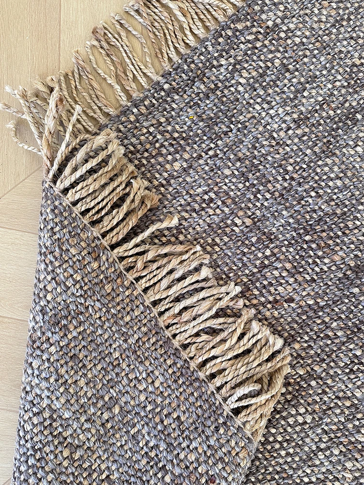 Vintage Wool Woven Carpet Living Room Large Luxury Home Area Rug Floor Mat Solid Color Handmade Bedside Bedroom Rug