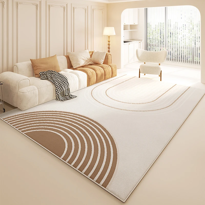 Modern Simple Living Room Decoration Carpet French Cream Color Bedroom Bedside Plush Rug Home Study Cloakroom Casual Soft Rugs