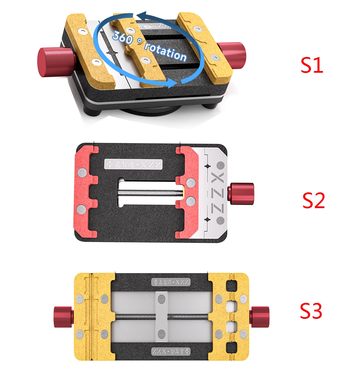 XZZ S1/S2/S3 Rotating Multifunctional Fixture for phone Motherboard  IC PCB CPU Hardware Repair Jig Phone  Desoldering Clamp