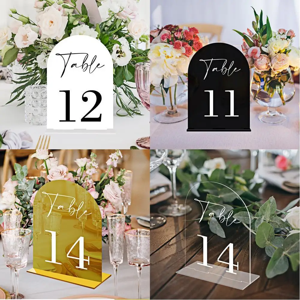 Arch Acrylic Table Numbers 1-15 3.9