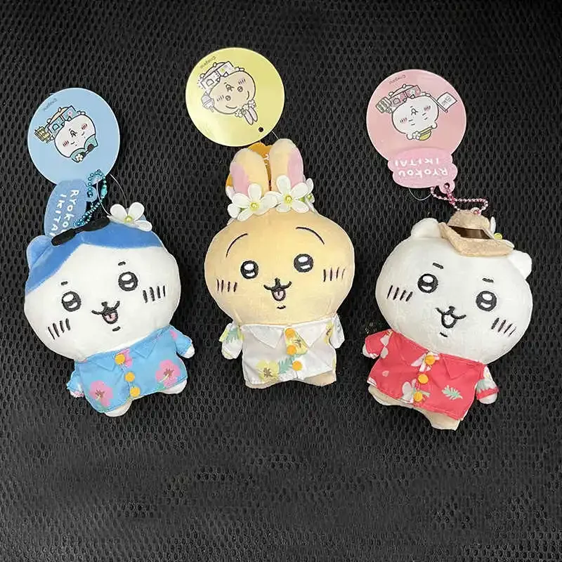 Zelfgemaakte Chikawa Travel Sightseeing Series Nieuwe Anime Hachiware Pluche Pop Hanger Usagi Cartoon Kawaii Tas Hanger Sleutelhanger Gift