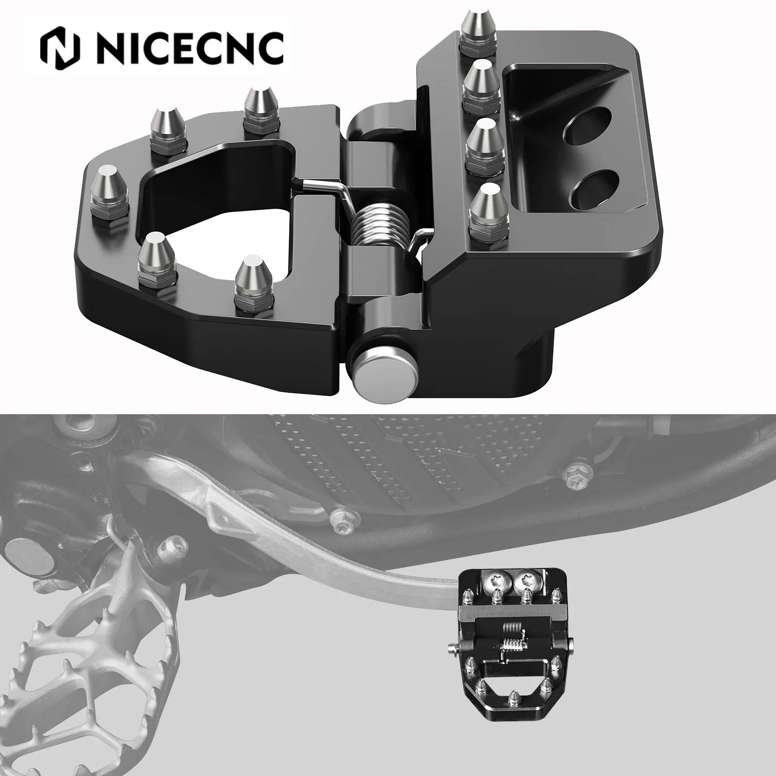 

NICECNC 2021-2024 For GasGas EC300 EC250 MC125 MC250 EX300 EX250 EC350F EC250F MC250F EXF ECF 250 350 Folding Brake Pedal Tip
