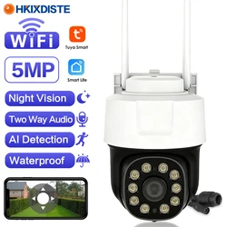 Smart Life 2K Full Color Night Vision IP PTZ Camera WiFi Tuya Wireless Security Surveillance Camera Auto Tracking CCTV Cam 5MP
