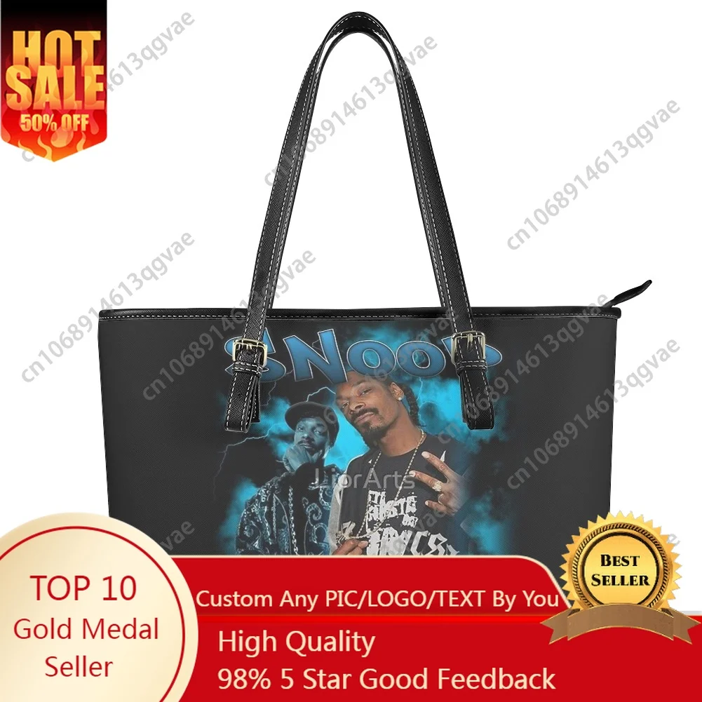 

Snoop Dogg USA Rapper Custom Handbag Womens Mens Personalized Tote Bag Shoulder Bag Business Leather Purse Travel Bag