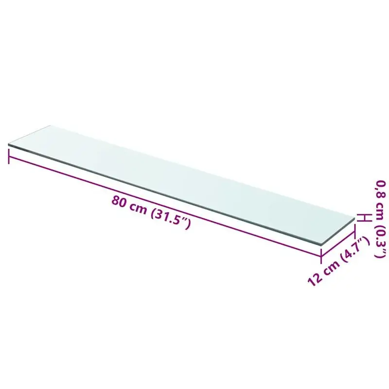

Shelf Panel Glass Clear 31.5"x4.7"