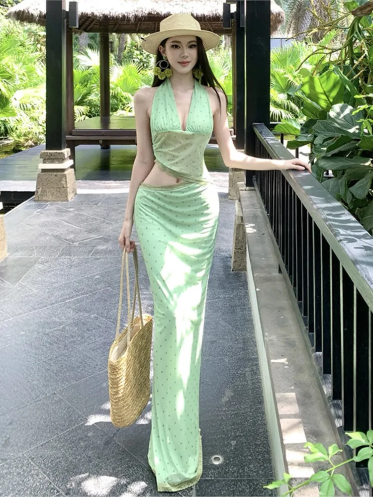 

Summer Cover Ups Women Swimsuit Spaghetti Strap Robes Bathing Suit 2026 New Perspective Beach Holiday Maxi Dresses Cover-Up