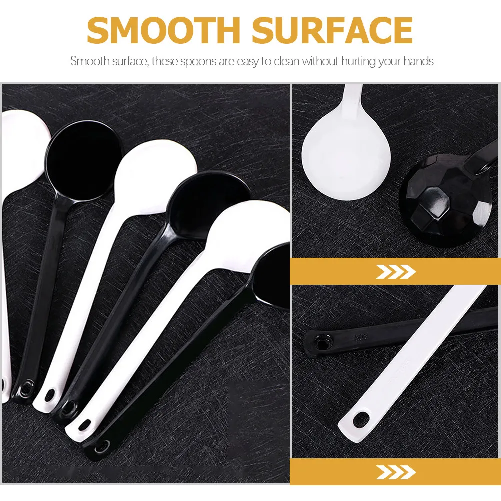 5Pcs Turtle Shell Shape Melamine Hot Pot Spoon Smooth Easy-Clean Spicy Noodle Ramen Soup Spoon for Home Restaurant Kitchen Asian