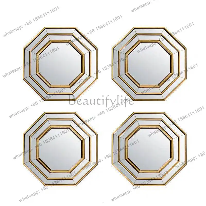PG decorative mirror wall-mounted background wall  dining side gossip entrance light luxury wall-mounted combination mirror