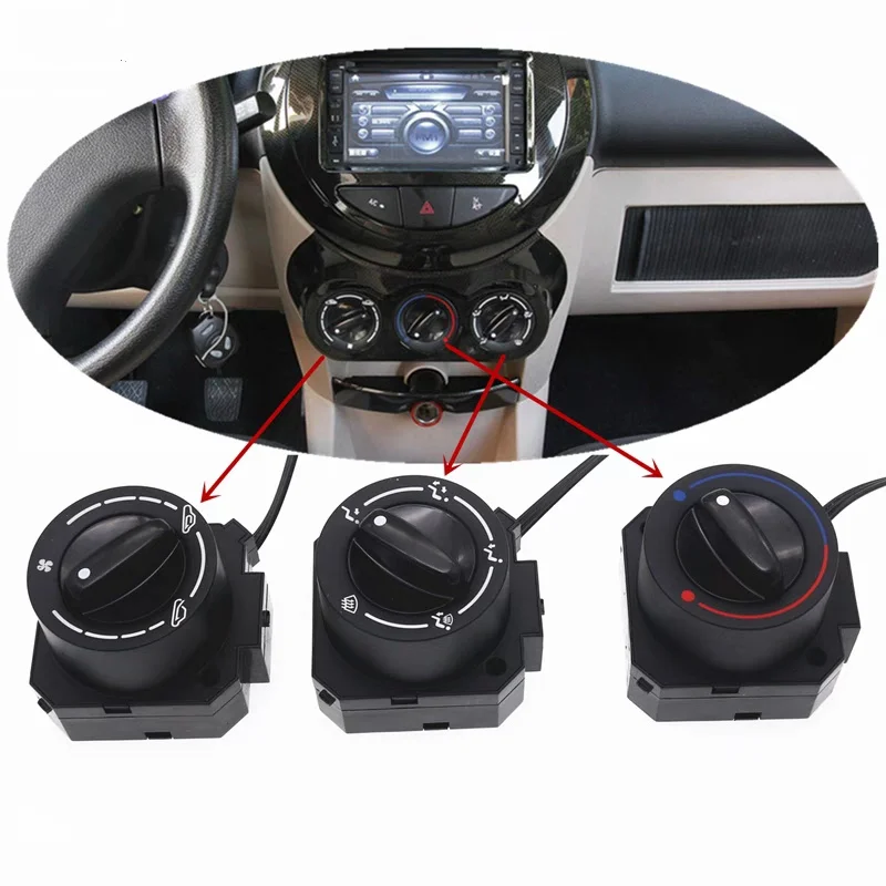 Car Air Conditioning Inside Outside Cycle Switch Knob Cable For Geely Lc Panda