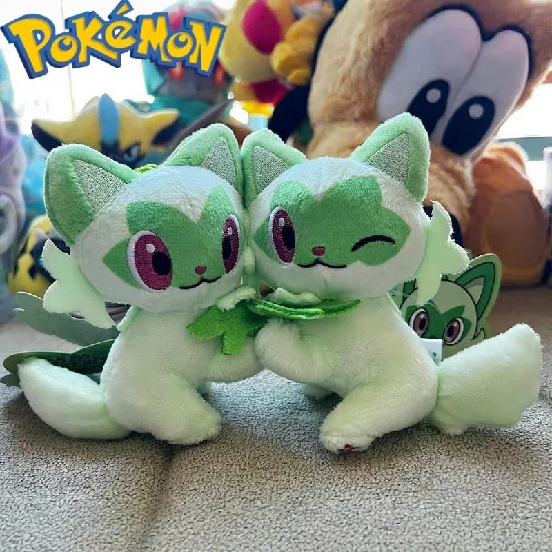 

Pokemon Sprigatito Plush Toy Magnetic Pendant Hair Clip Phone Holder - Stuffed Animal Collectible from PokéMon Series