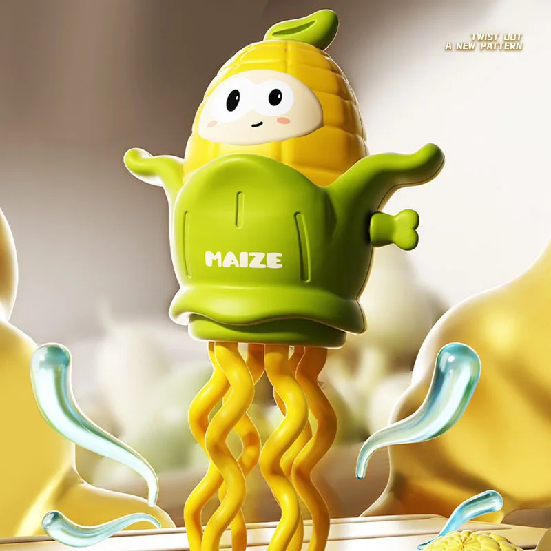 

Clocking up the chain, dancing, corn magic, twisting, little corn, fun, creative, stress relieving toy