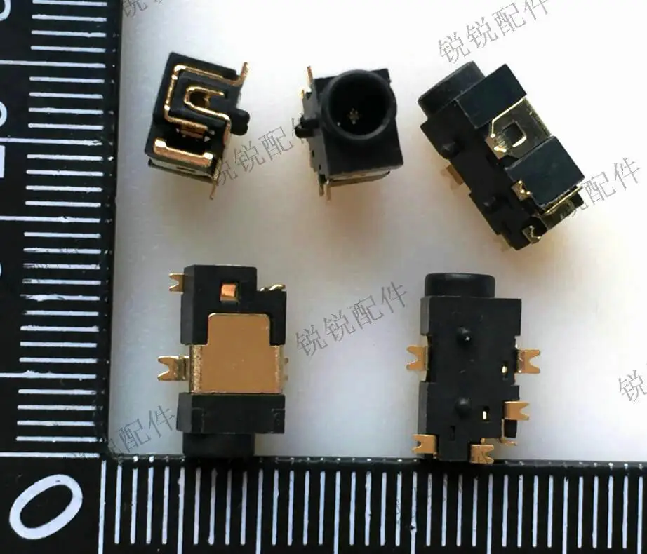 For DC socket, high quality, SMD DC power socket 5P DC power socket 3.2 * 1.0 core, gold plated