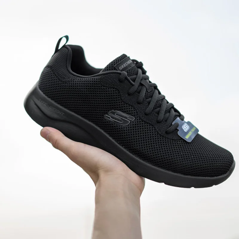 Skechers 58362-BBK Men's Breathable Mesh Walking Shoes Lightweight Cushion Casual Sneakers for Elderly