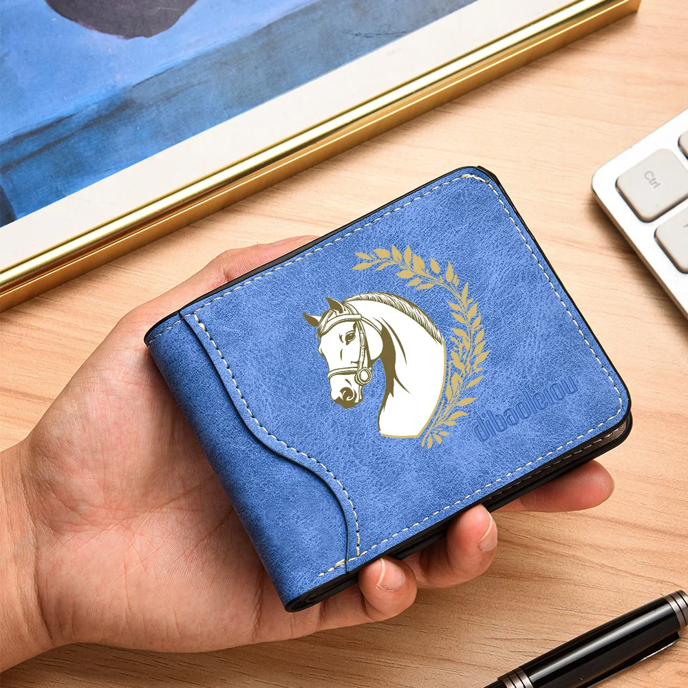 Herren-Kurzgeldbörse, Dünne Brieftasche, Faltbar, Minimalistische Weiche PU-Leder Geldbörse, Geschäftsgeldbörse, Modisches Geschenk